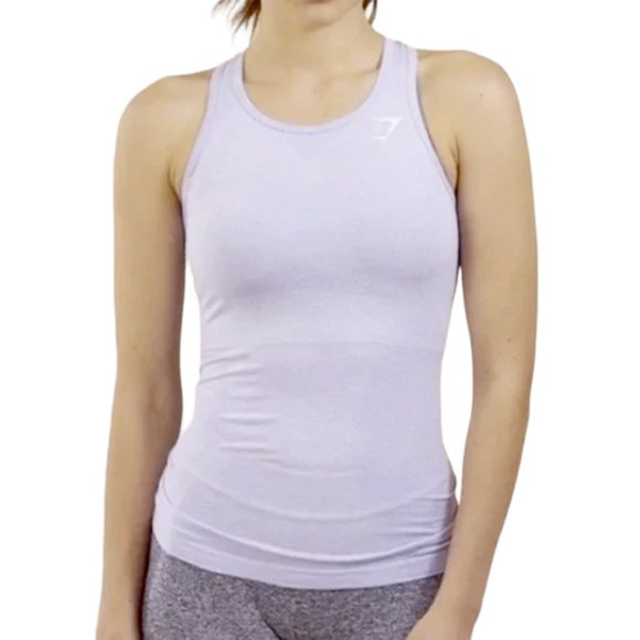 Gymshark Vital Racerback Seamless Vest Tank, Lilac/Light Purple, Sz M - Picture 1 of 10